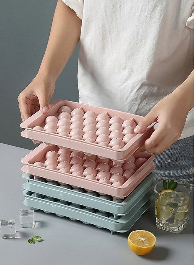 KBS Plastic BPA Free Reusable Sphere Round ice Ball Cube Lollipop Candy Maker Trays 33 PCs Molds for Kitchen Refrigerator Freezer (Pack of 2) Multi Color, Standard - Image 4